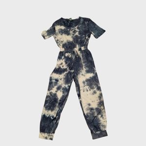 ❤ Good luck gem jumsuit. Size small. Blue tie dye